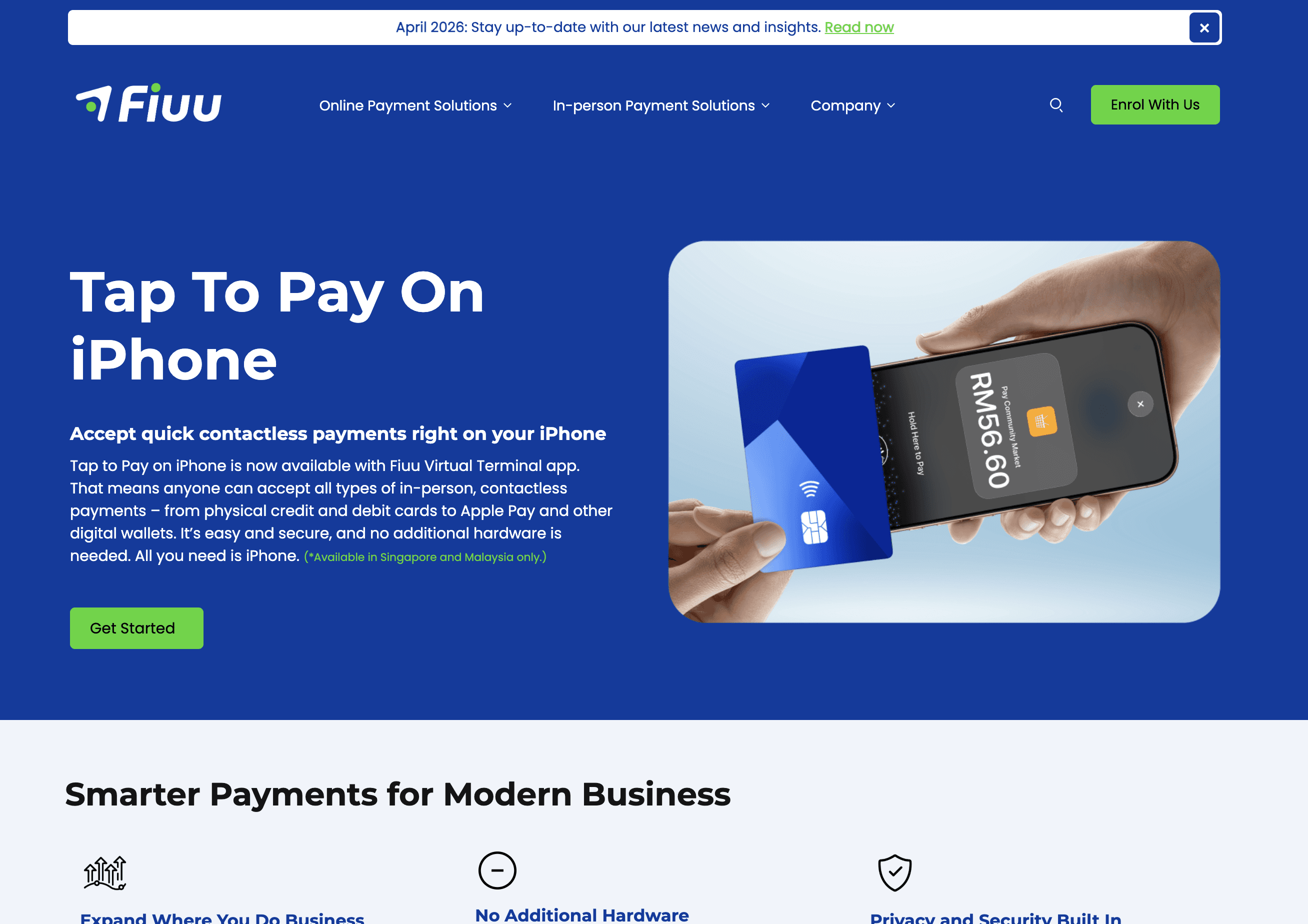 Fiuu Tap to Pay on iPhone