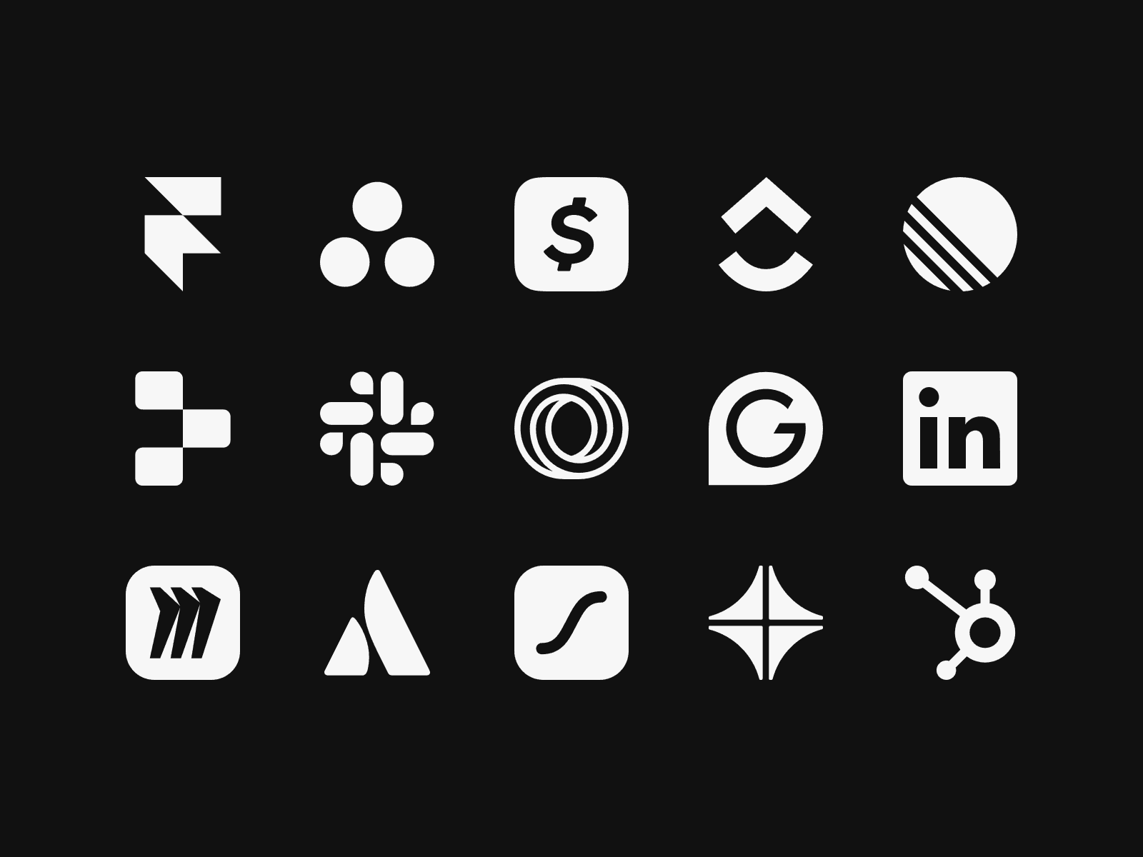 Vector Brand Icons for Framer in monotone style