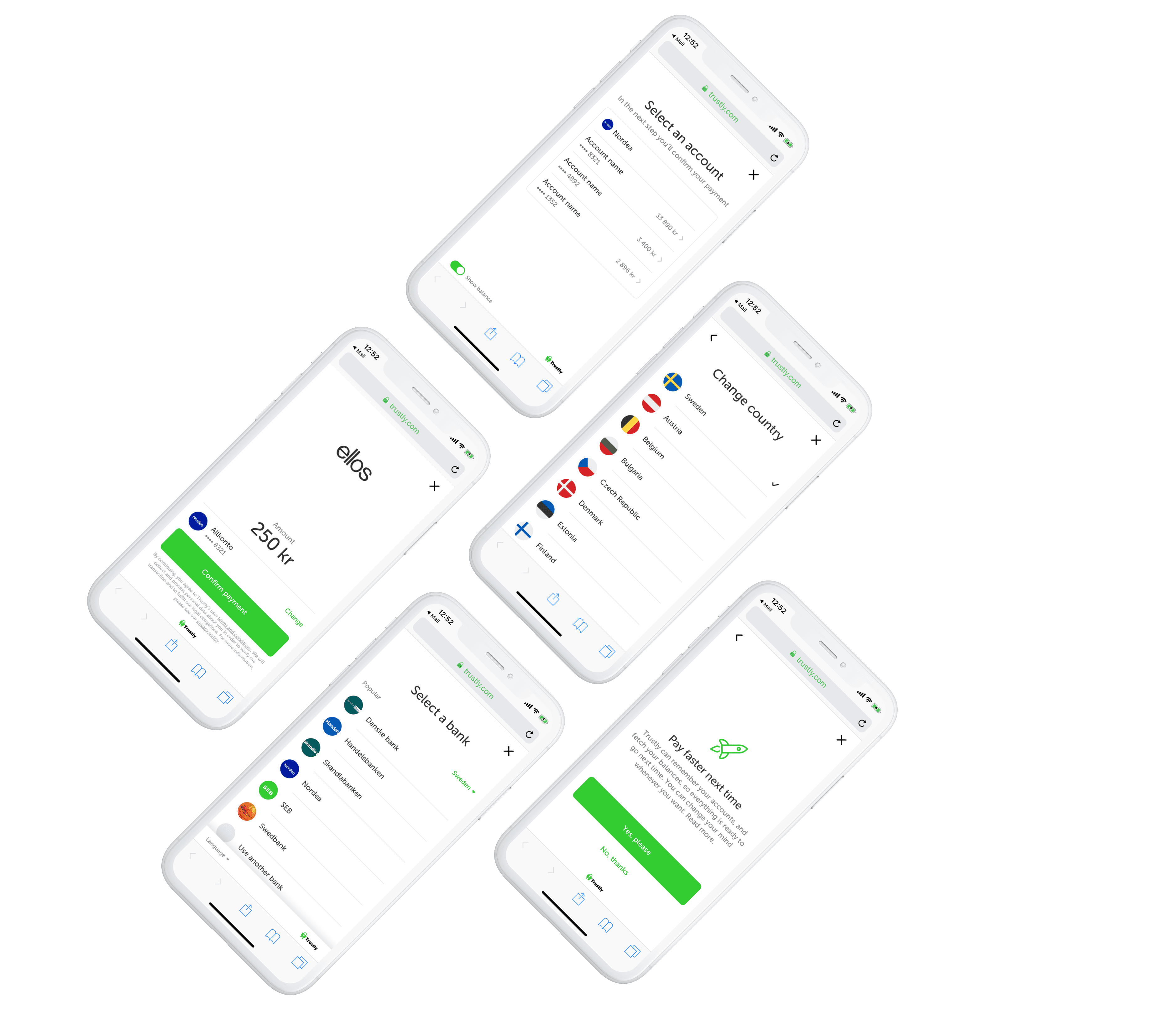 Mockup of new Trustly design