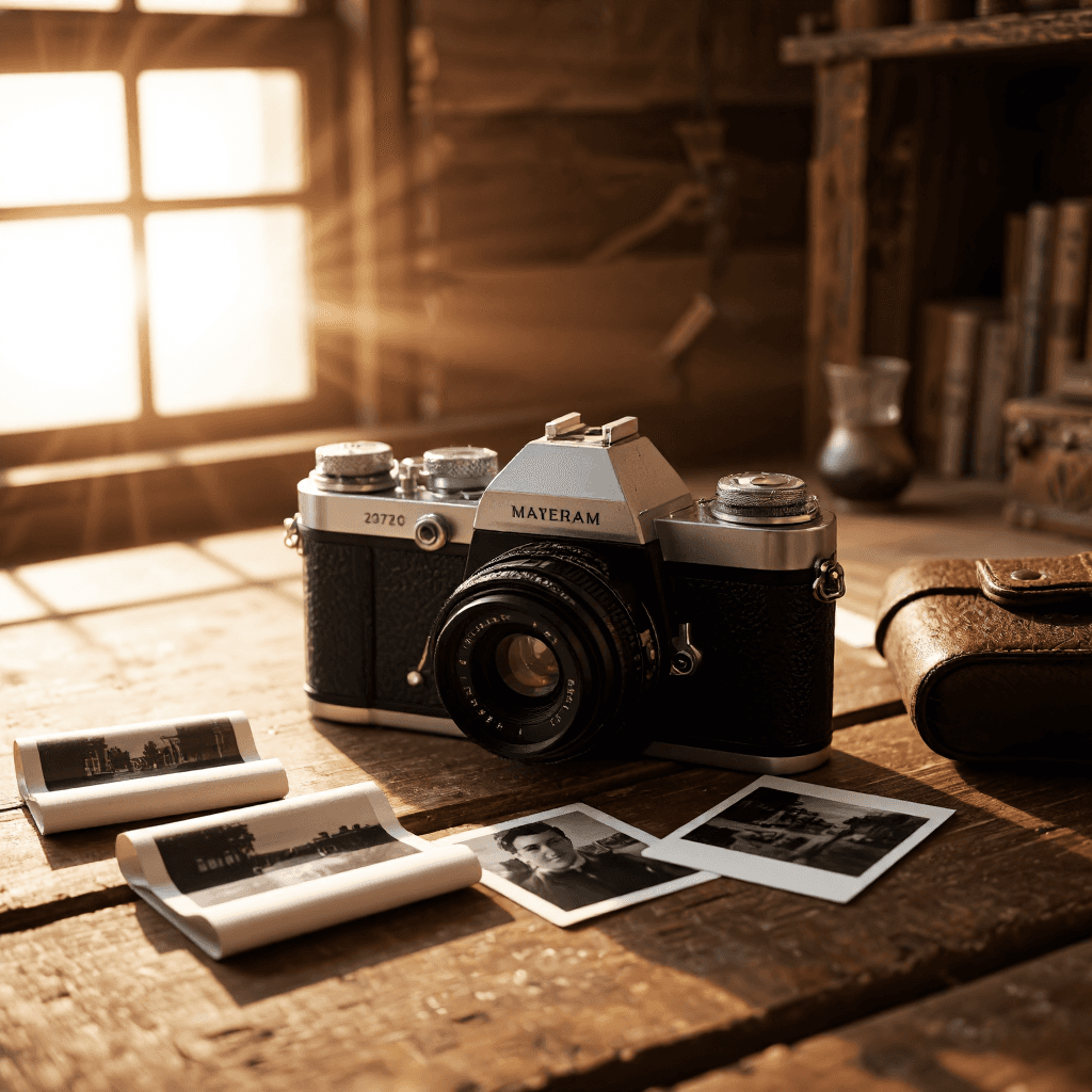 product photography of camera