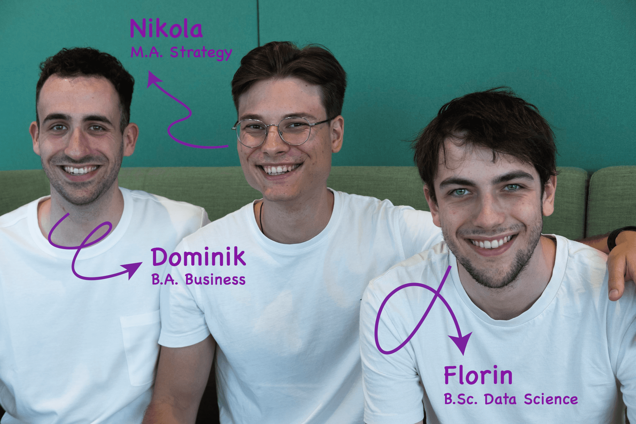 Studyflash Founders From left to right: Nikola, Dominik, Floring image