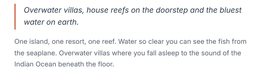 About the destination block