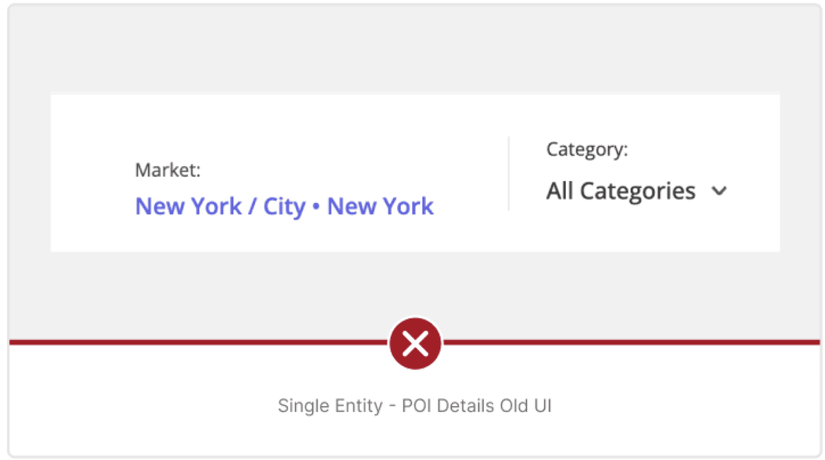 A UI component that does not pass WCAG standards