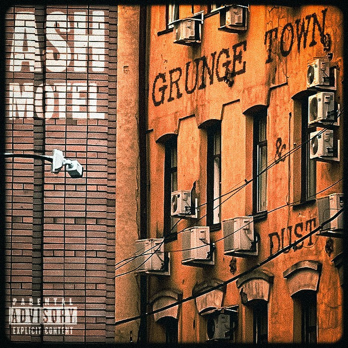 A dreamy, soft-focus portrait featuring vibrant orange and blue lighting flares over a person's face.