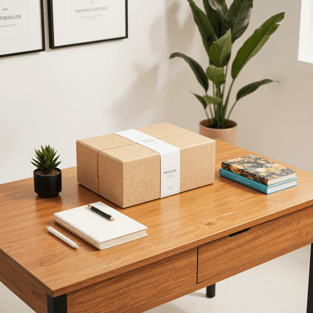 product photography of stack of boxes