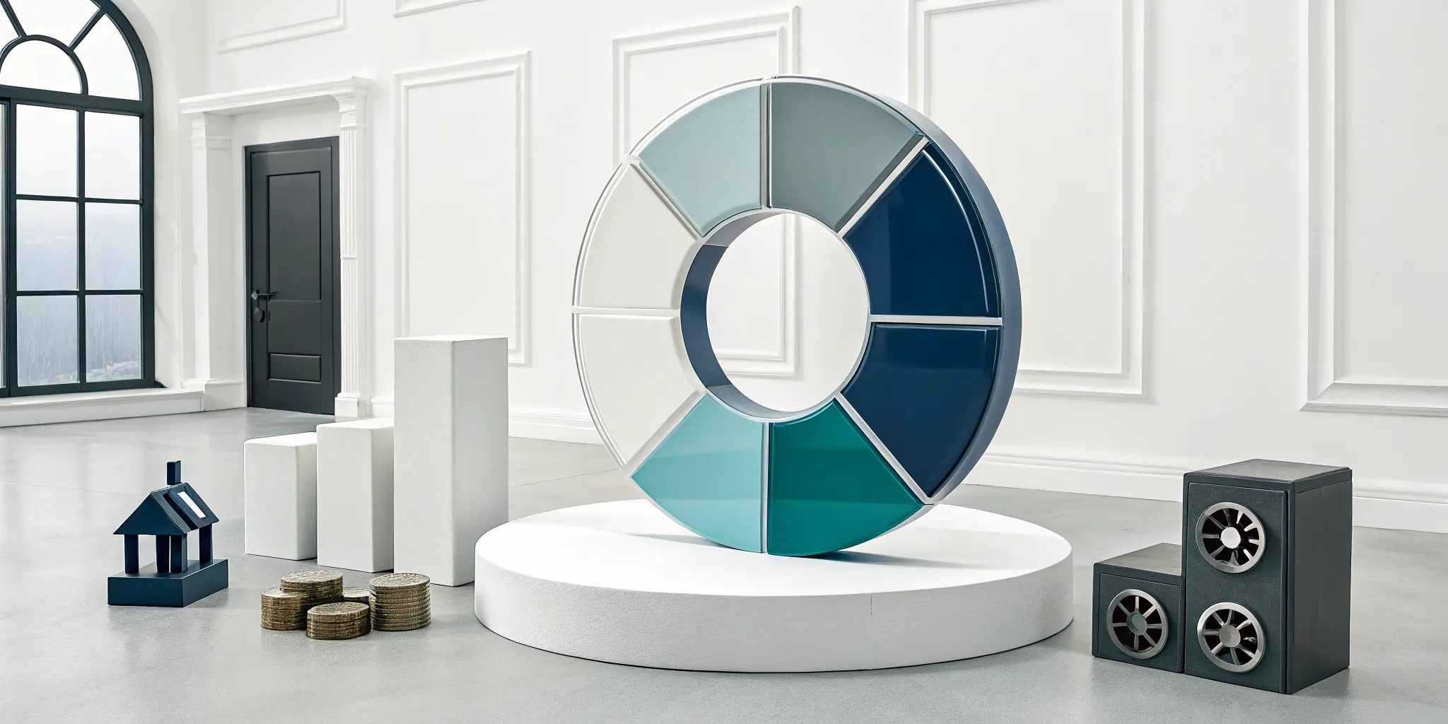 A diverse portfolio of bond alternatives for income, shown with charts and icons for stocks and real estate.