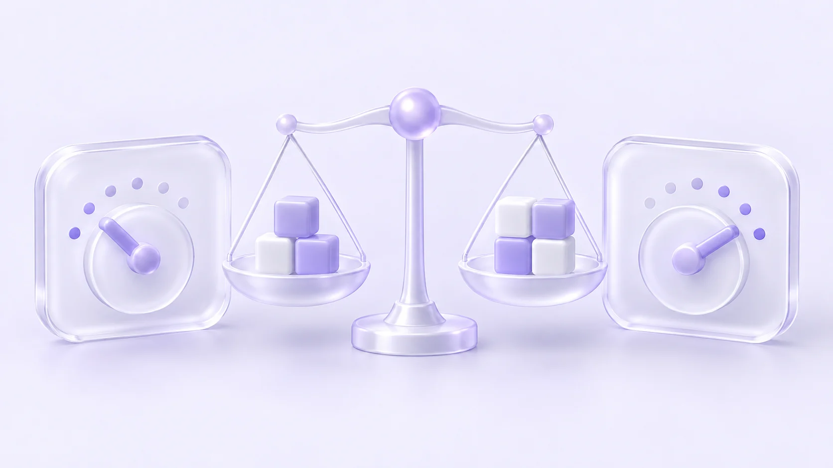 Two account-control dials showing different risk settings and order quantities
