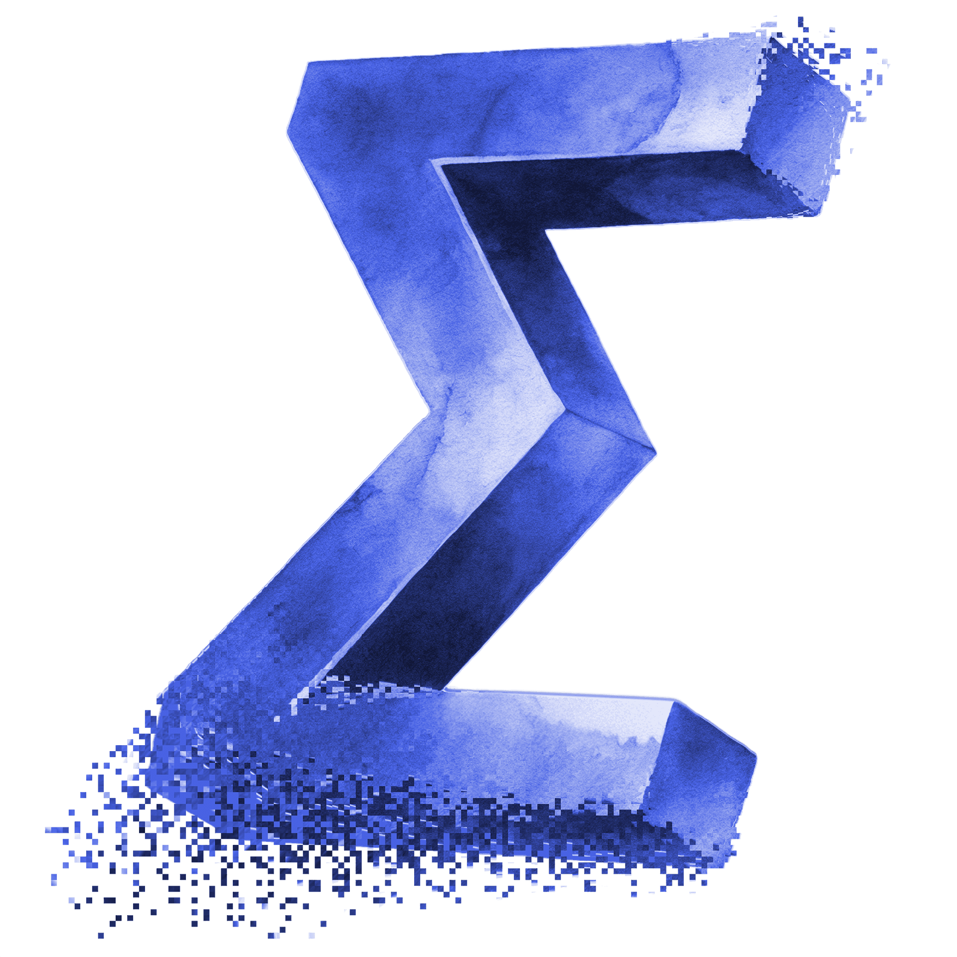 Excel SUM function (Sigma), depicted in 3D blue.