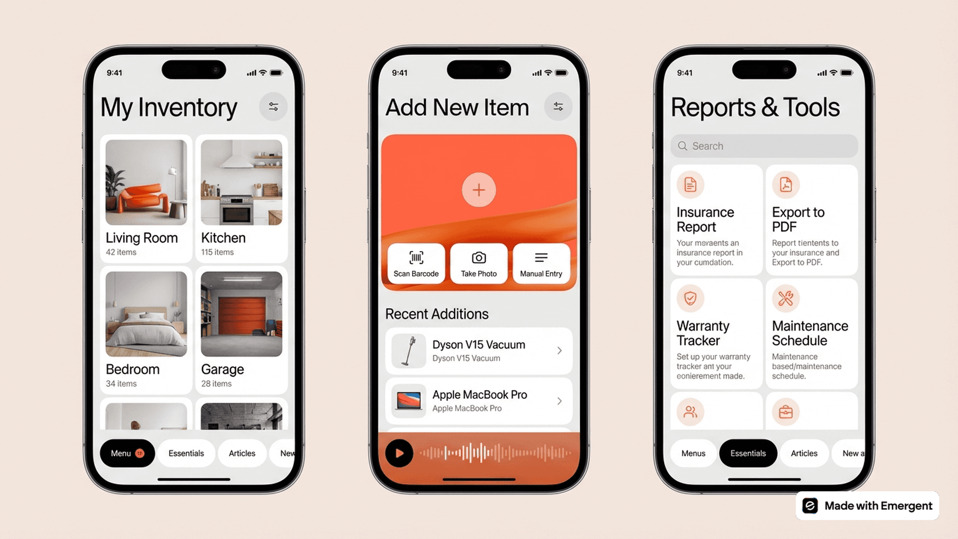 Household Inventory App Made With Emergent