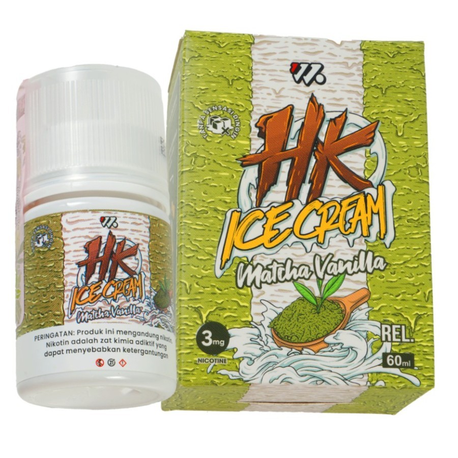 Liquid Vape HK Ice Cream Matcha Vanilla Freebase 3mg 6mg