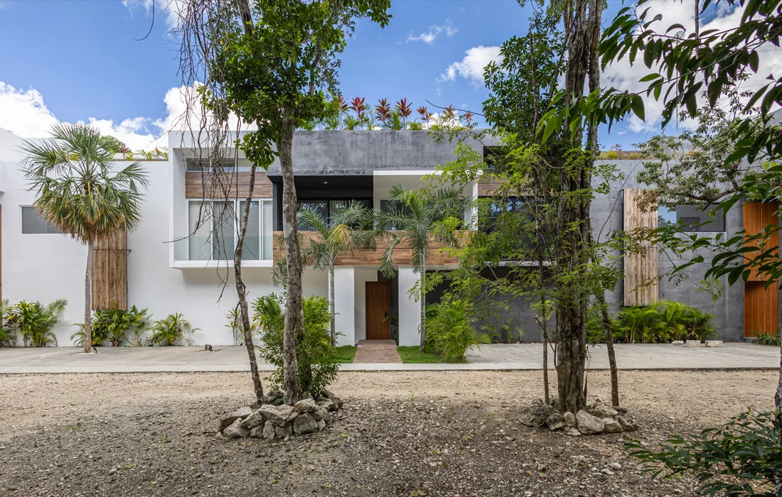 Eclypsse Tulum, referencia de fachada residencial en Quintana Roo
