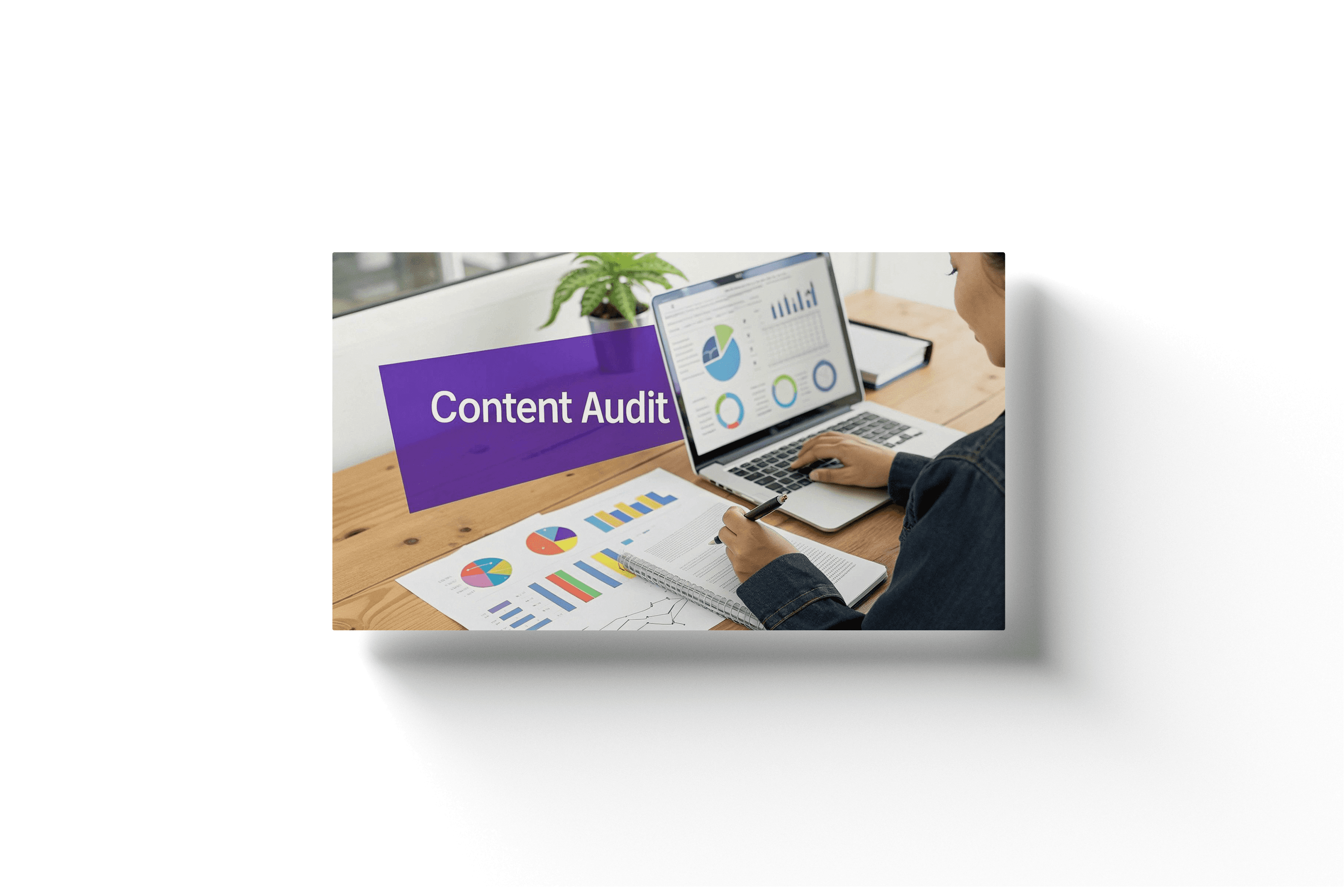a person performing an audit on their social media content performance