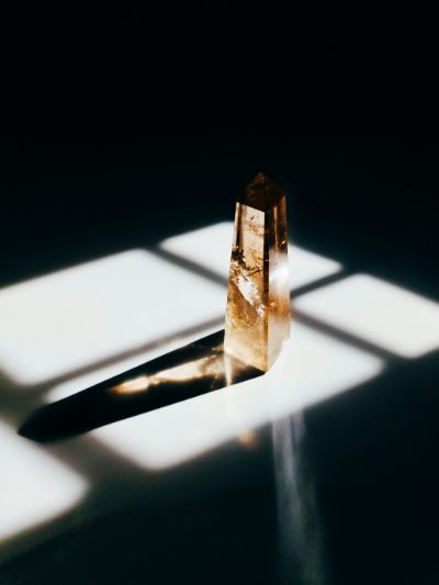 white and brown stone fragment
