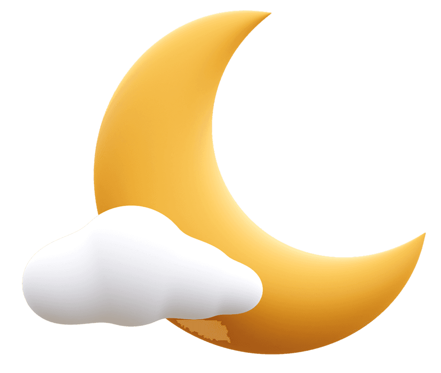 moon and cloud