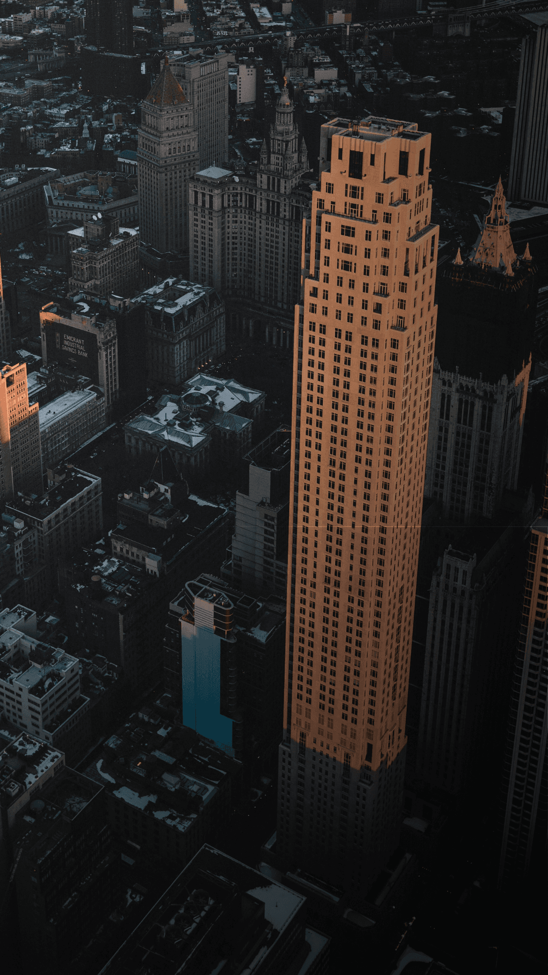 bird's eye view of New York City