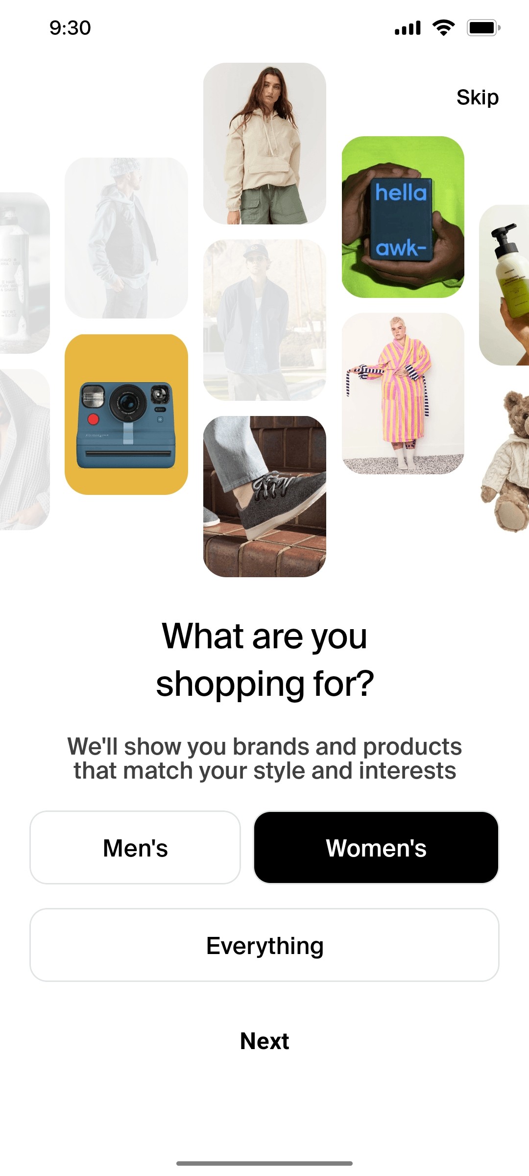 Shop App Womans  shopping Screen
