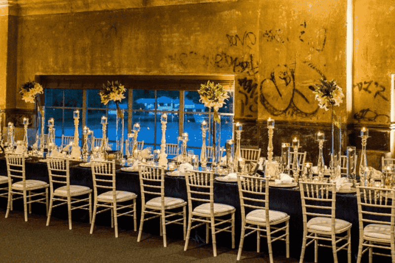 Table setting in Brisbane Powerhouse Rooftop space