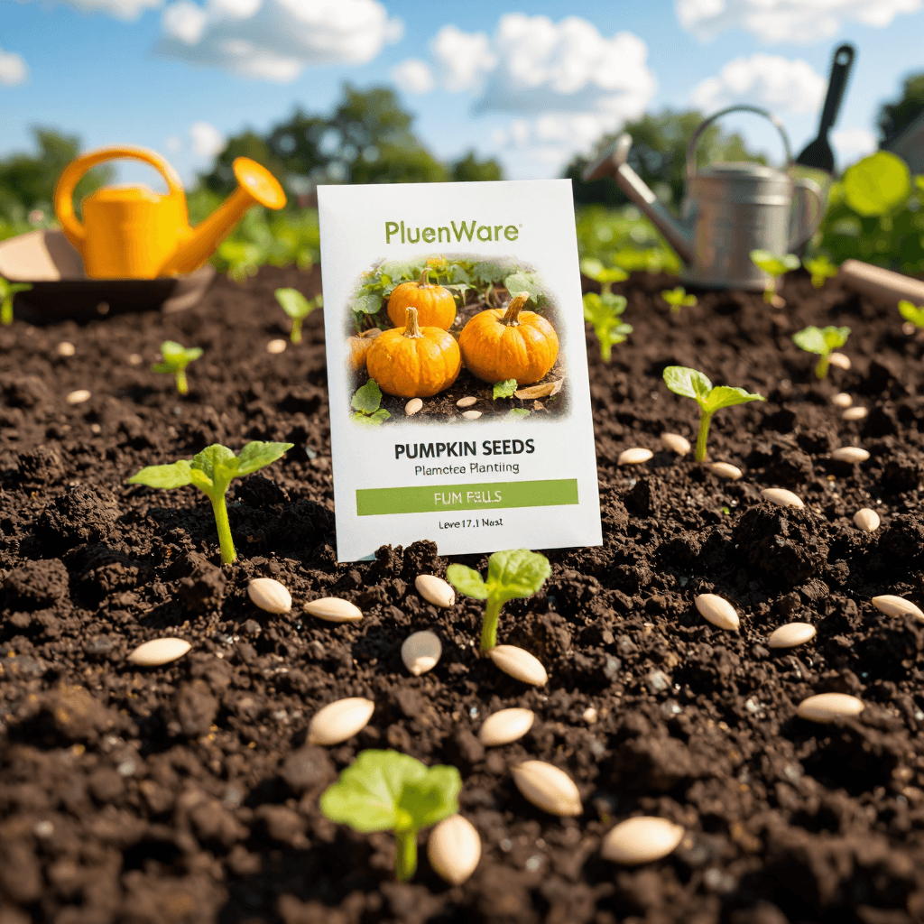 product photography of a packet of seeds