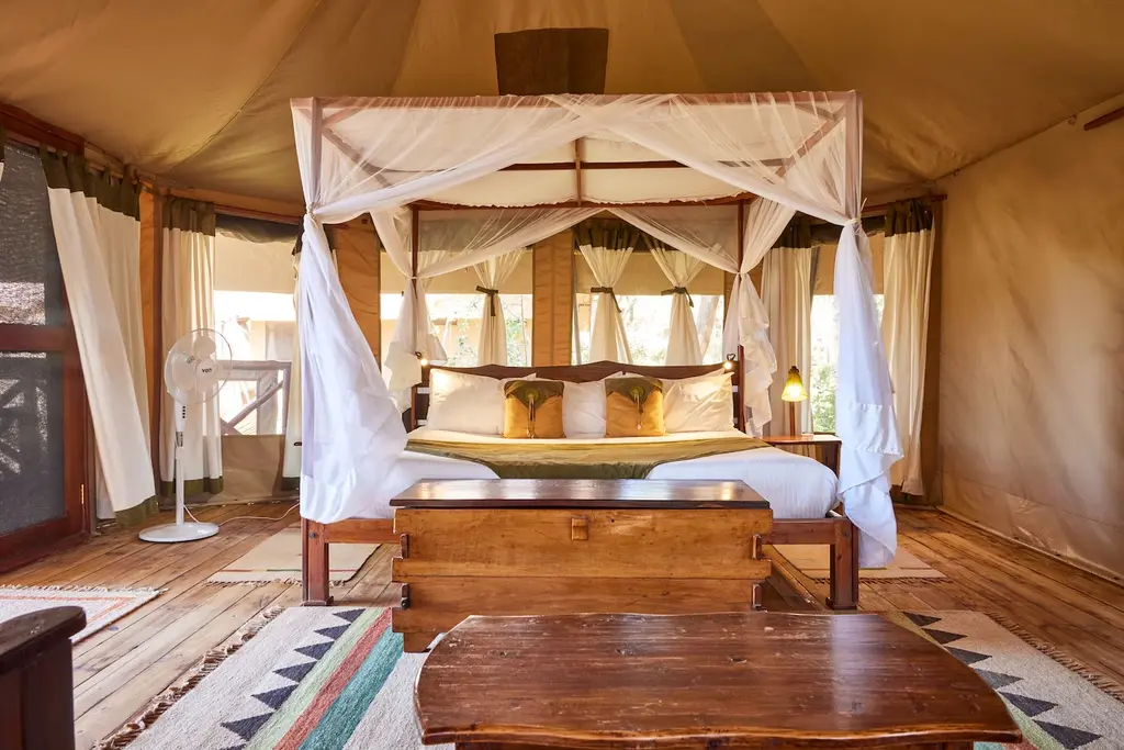 Tent deck and plunge pool at Elephant Bedroom Camp