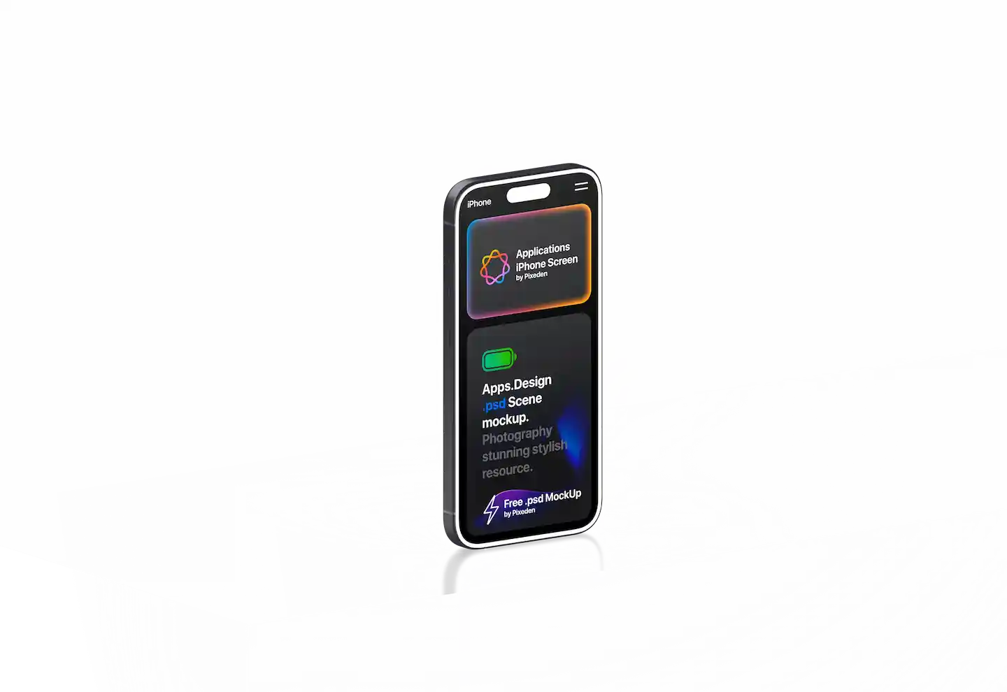 Smartphone displaying a minimalist black-and-white profile screen