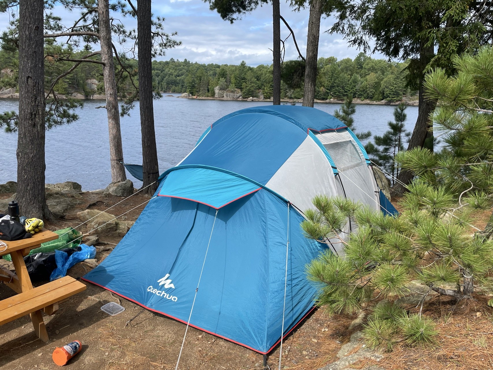 Tente camping 45B poisson blanc