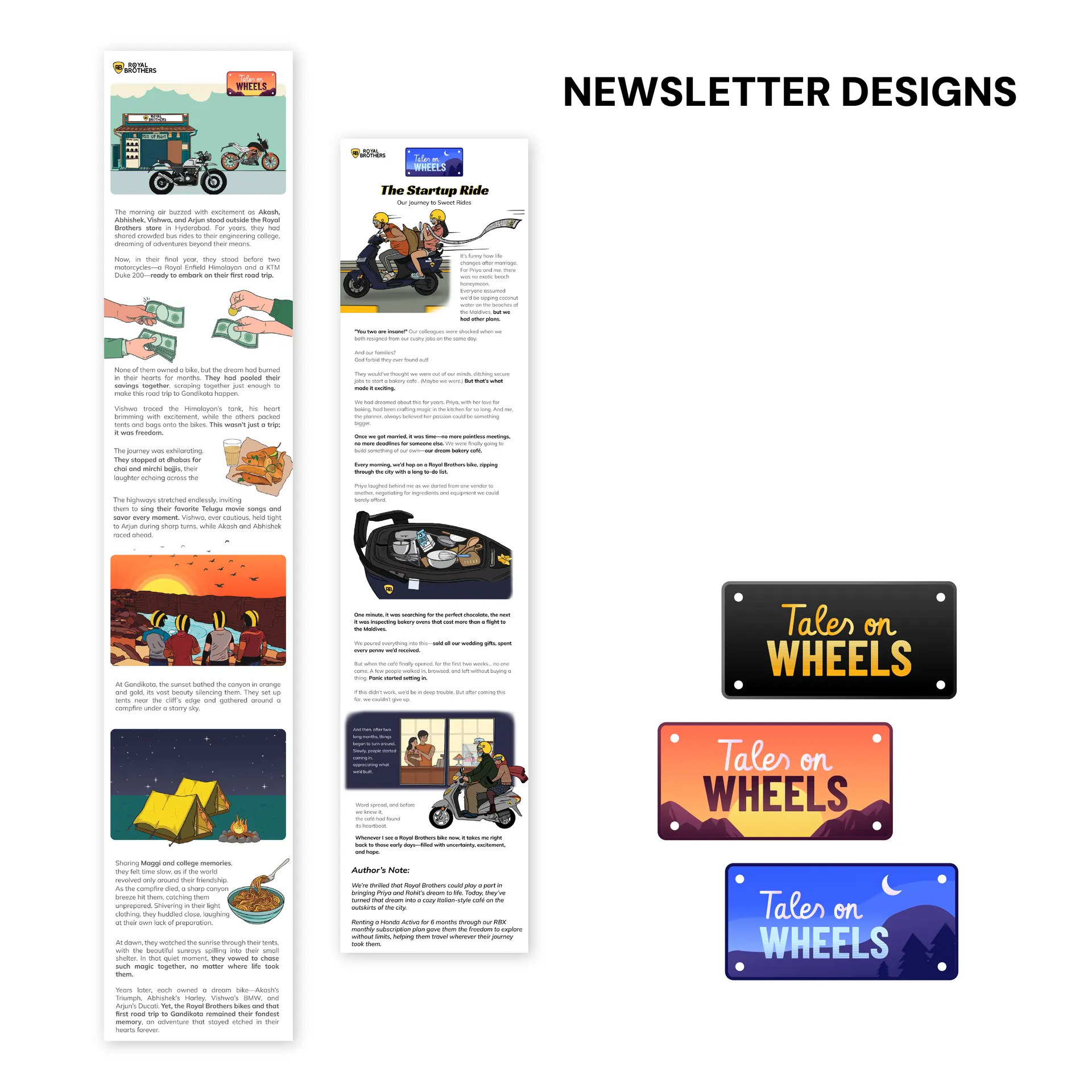 Newsletter Designs for Royal Brothers