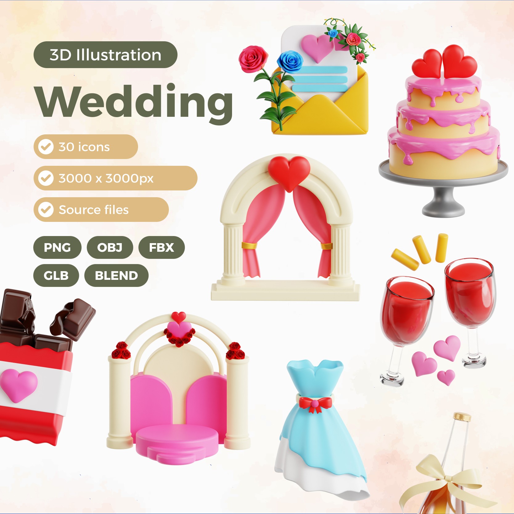 wedding-3d-icon