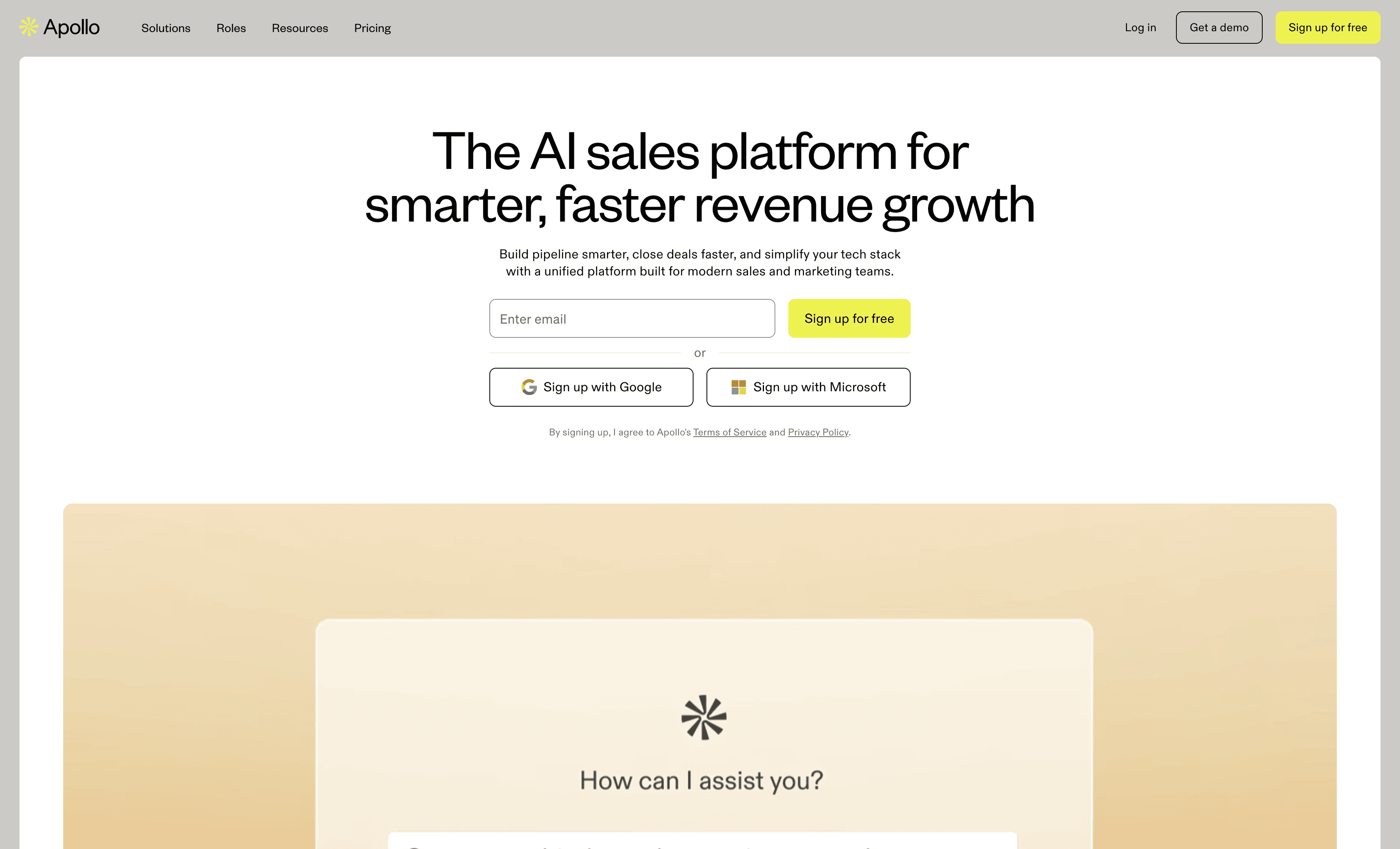 Apollo.io platform featuring 210M+ contact database integrated with email sequencing and sales automation