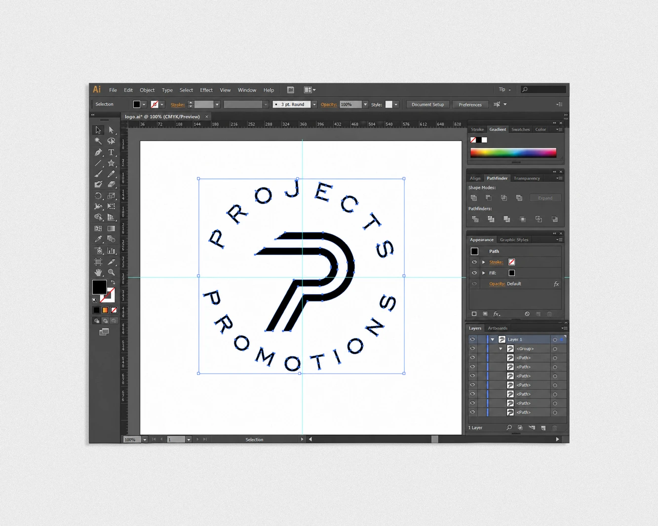 Branding work reviewed on a laptop and phone