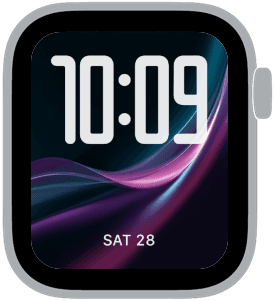 A selection from the Velvet Aurora Apple Watch face collection