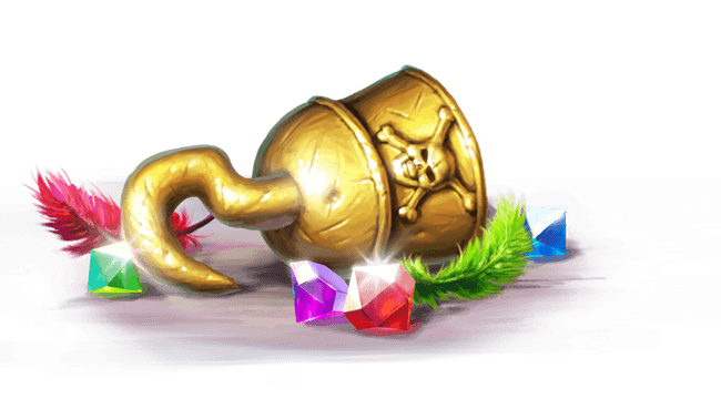 Pirots — corne pirate, plume et gemmes du jeu CollectR