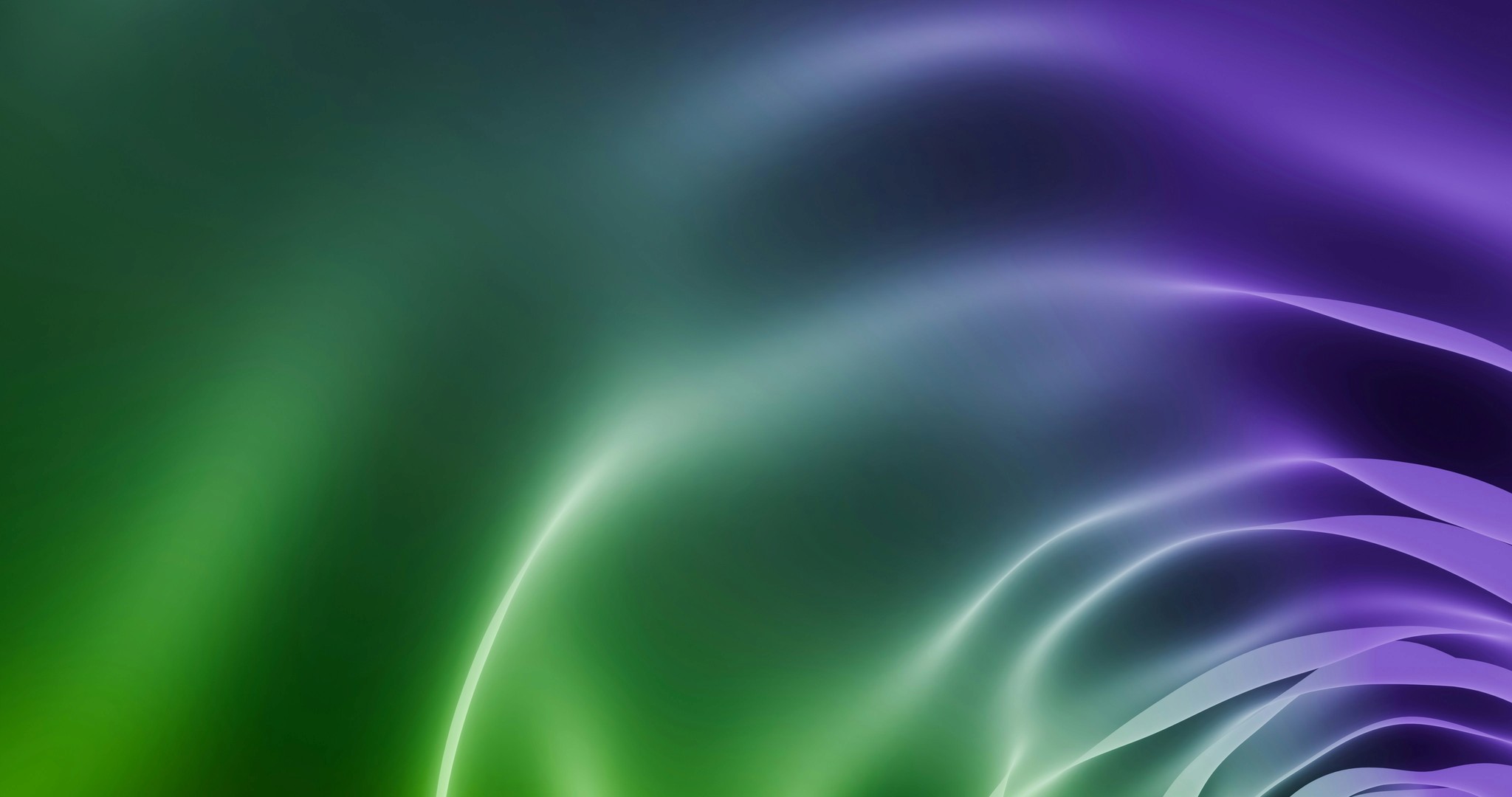 Abstract green and purple flowing waves