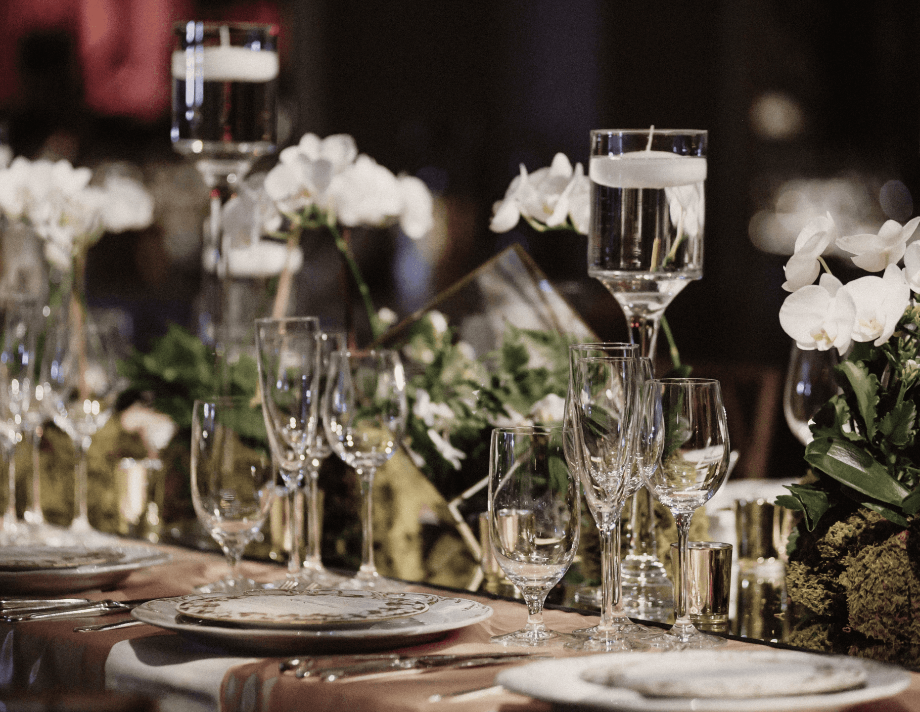 glasses on the table