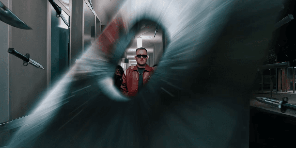 Man wearing VR glasses