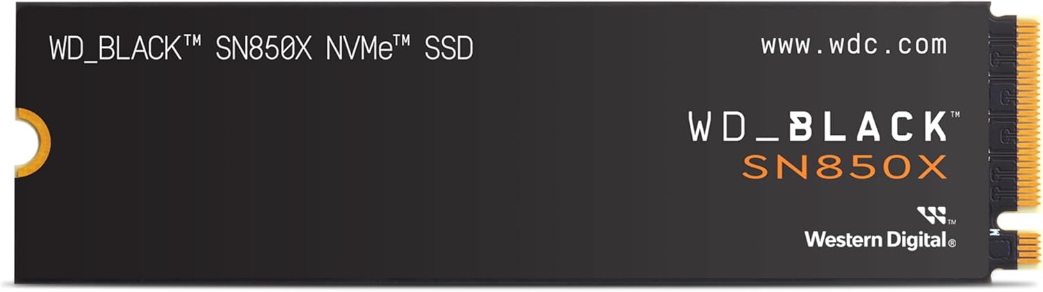 This is an image of the WD_BLACK SN850X 1TB SSD, engineered for high-speed gaming storage.