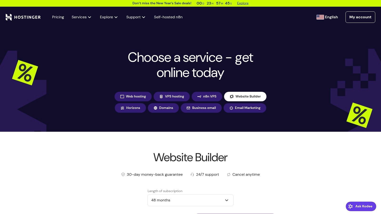 Hostinger Website Builder (formerly Zyro)
