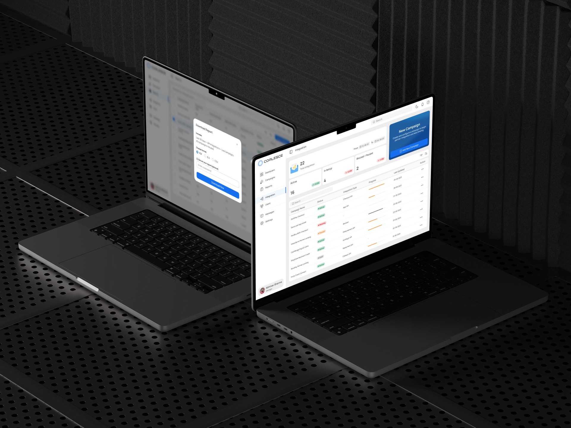 SaaS payment screen design with API integration
