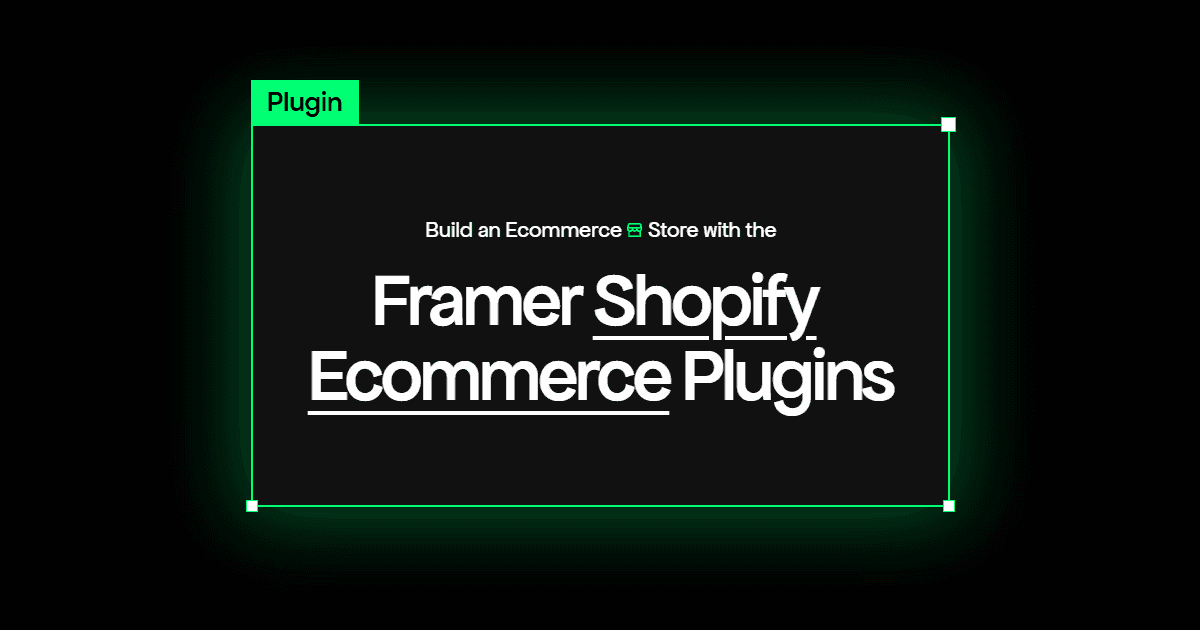 Framer E-Commerce Plugins