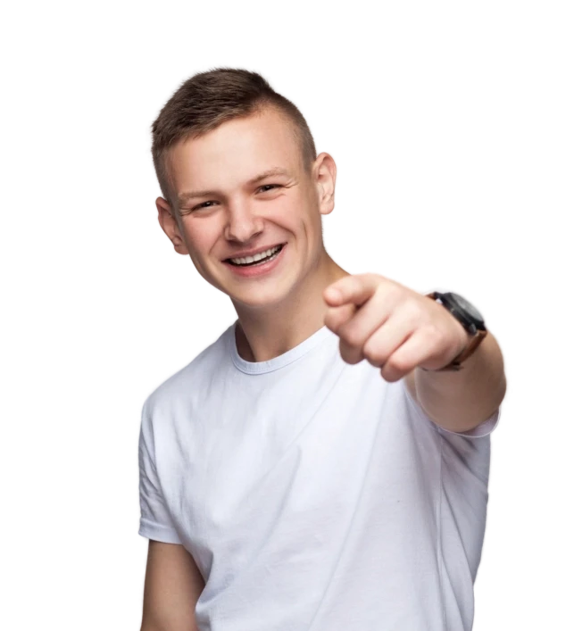 Mann lachend