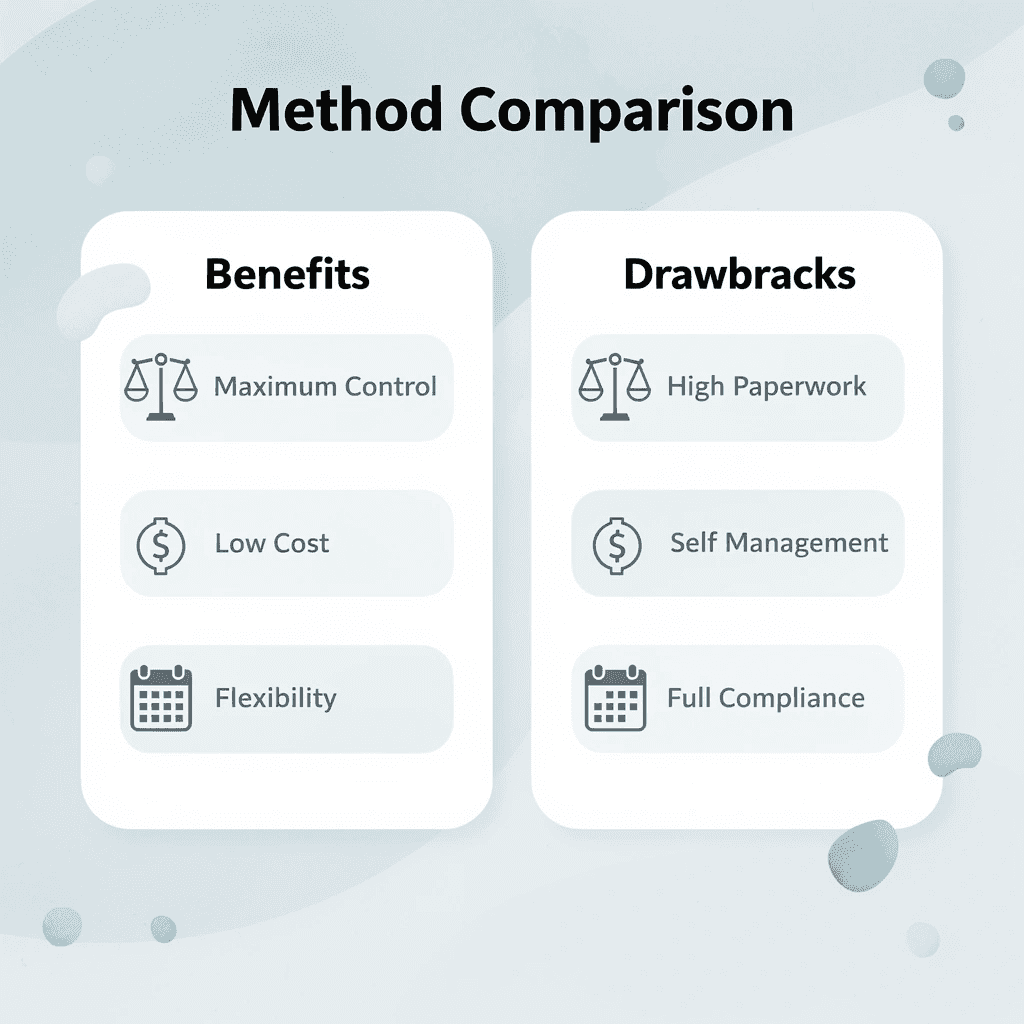 Comparison chart showing benefits versus drawbacks of Florida homeschool methods