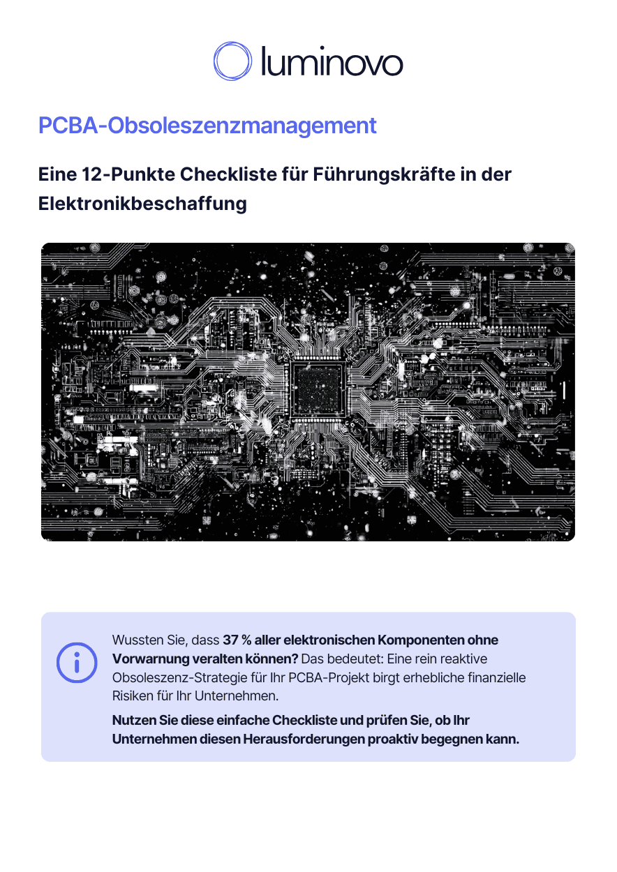 PCBA Obsoleszenz Checkliste