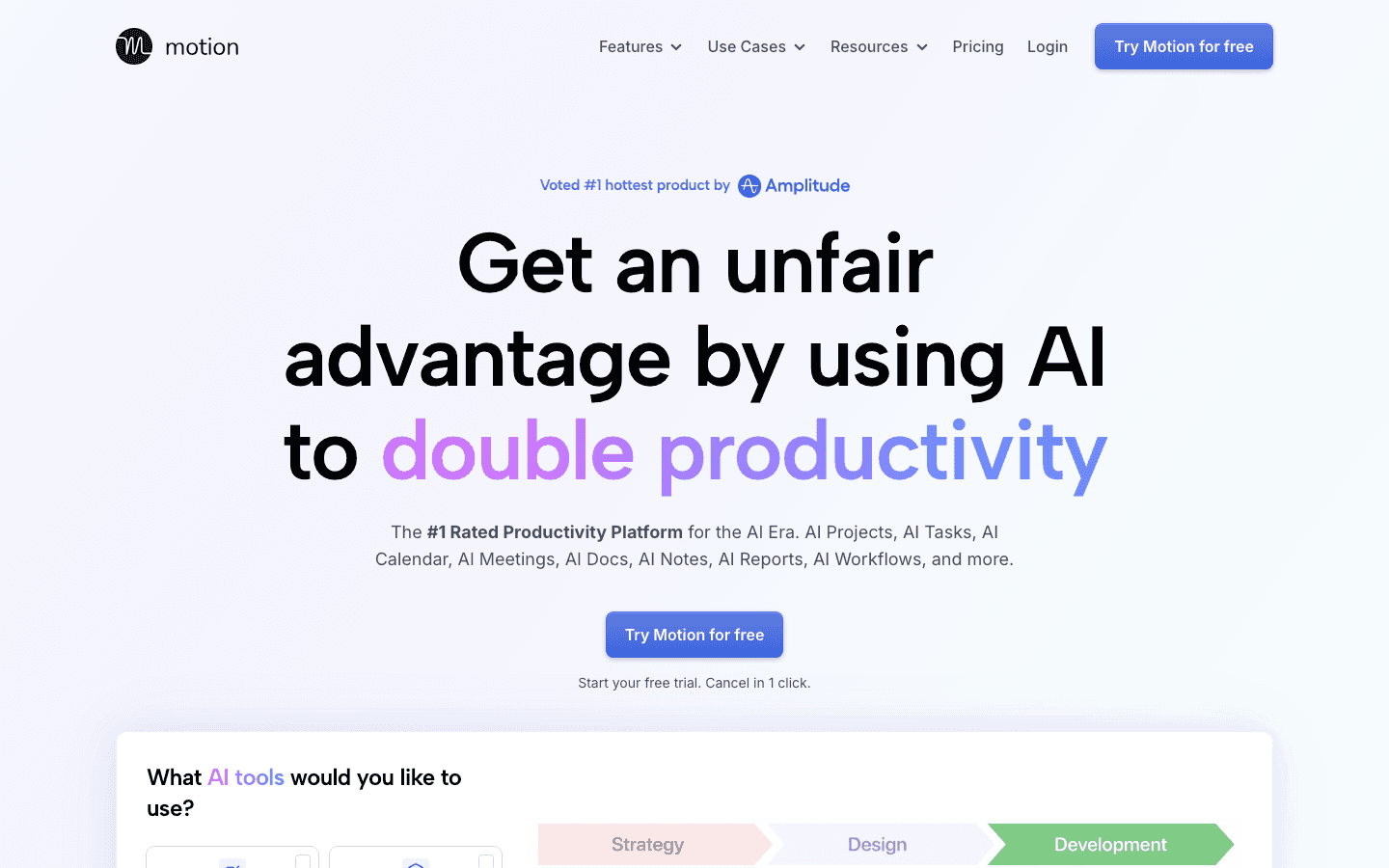 Motion AI assistant screenshot