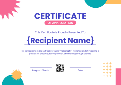 Wauld Certificate of Achievement
