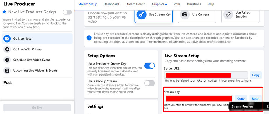 Live Stream Setup
