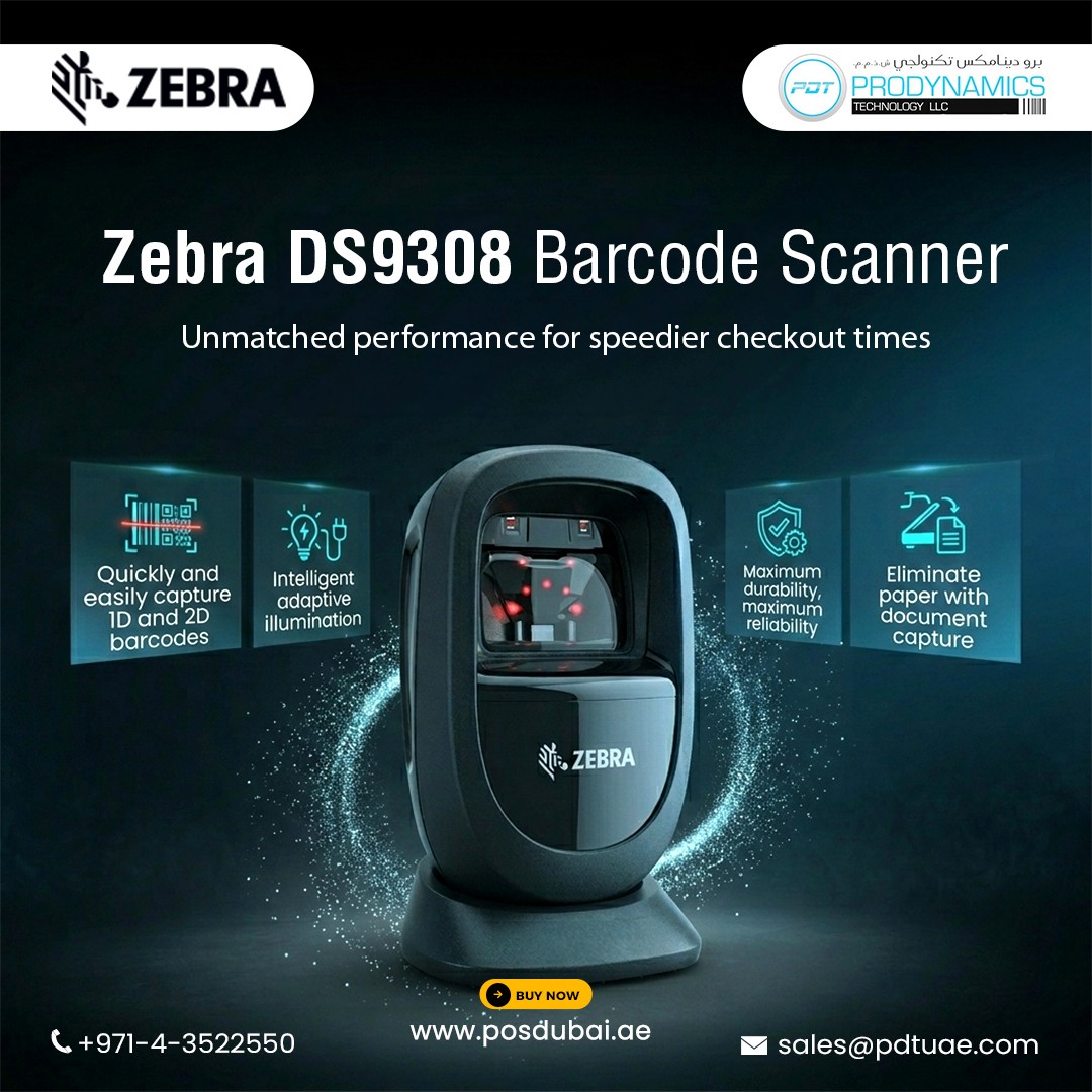 ZEBRA DS9308 BARCODE SCANNER — Graphic Design (Social Media Poster) project by S. Vysak