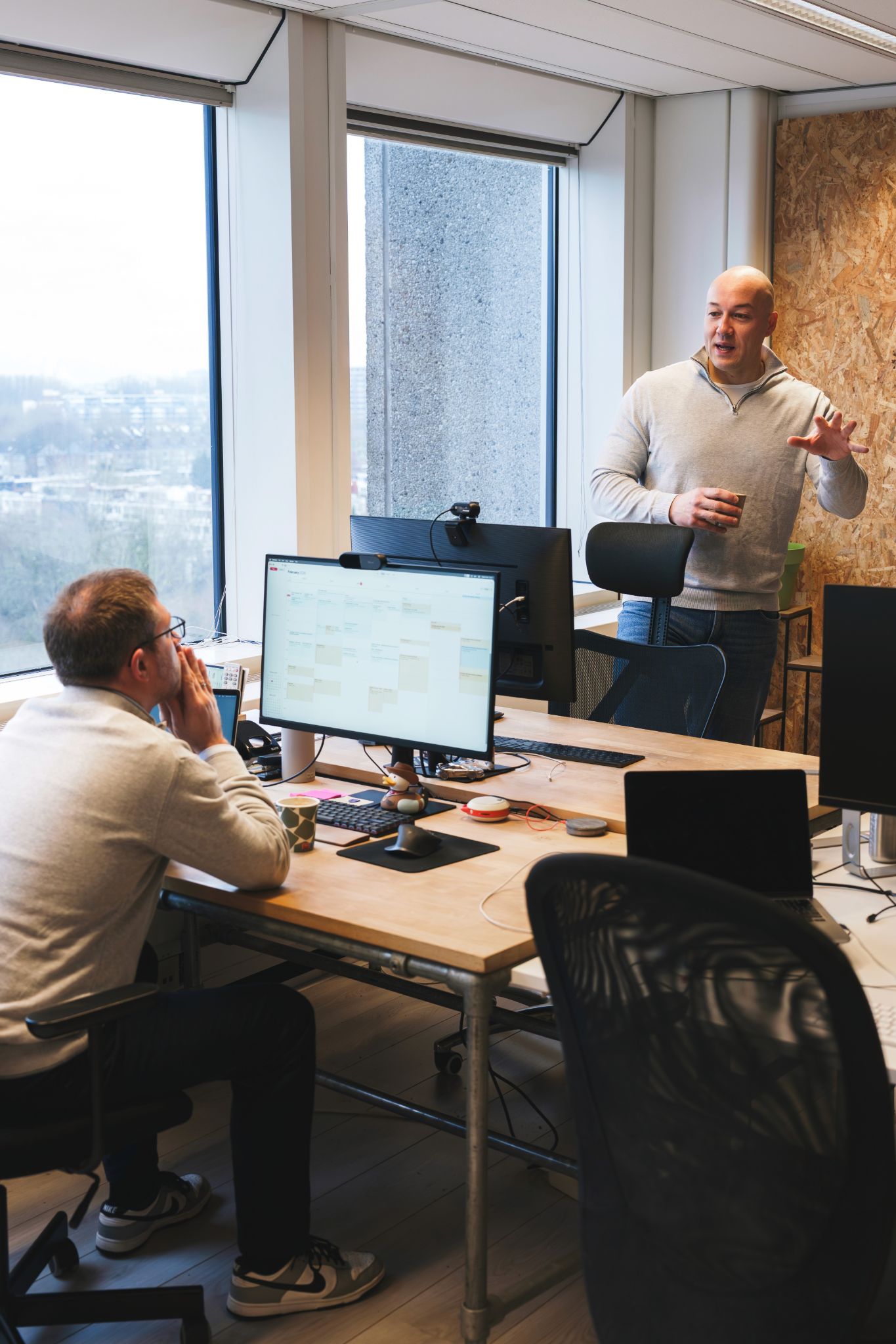A group of friends at a coffee shop
