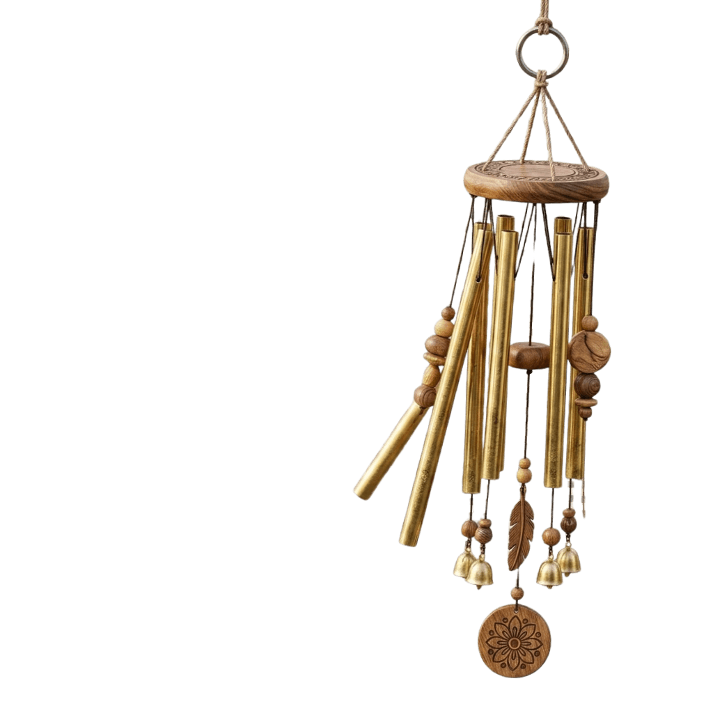 Chime swinging in the breeze