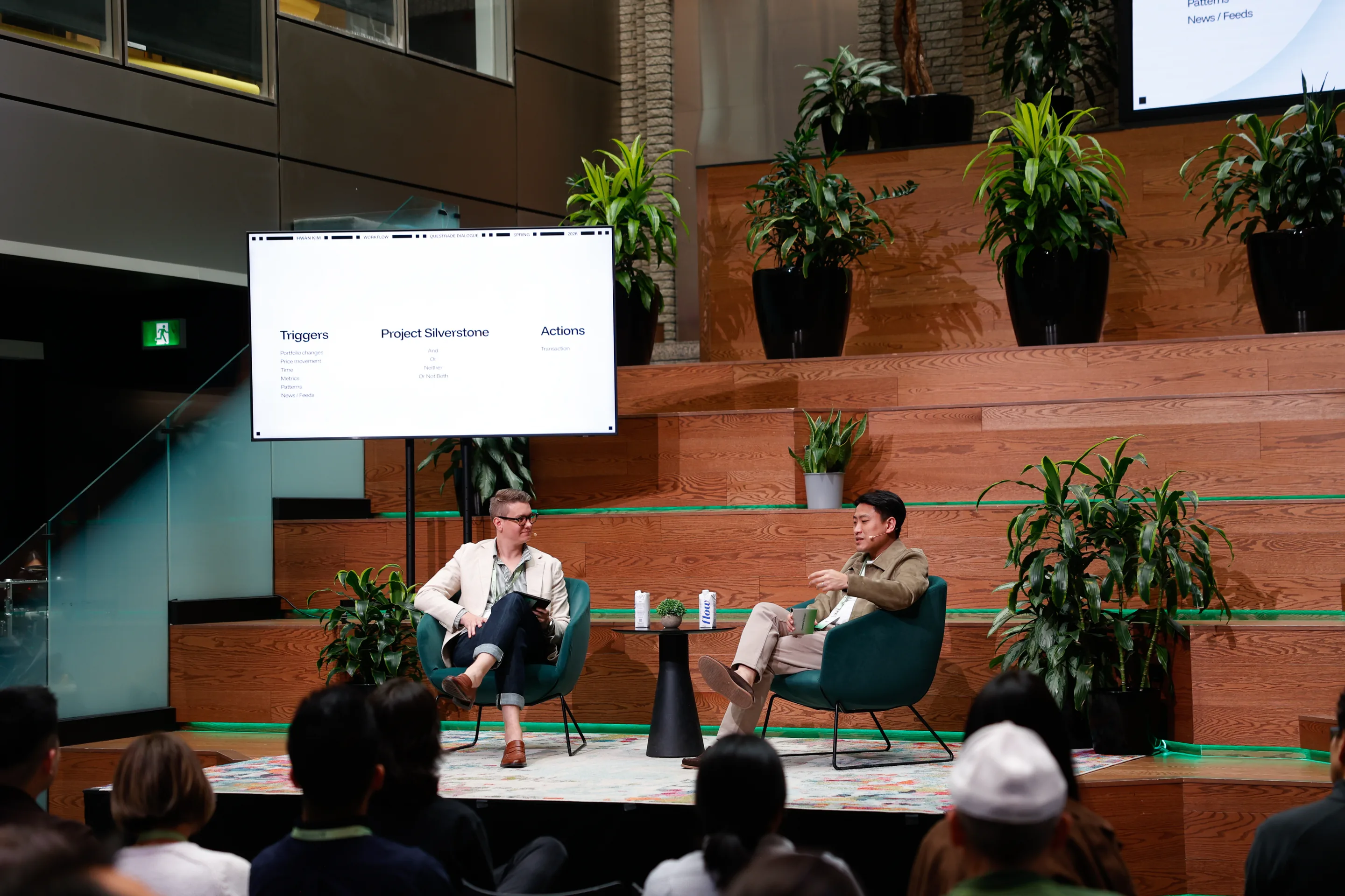 Flexiti team members presenting at a company event