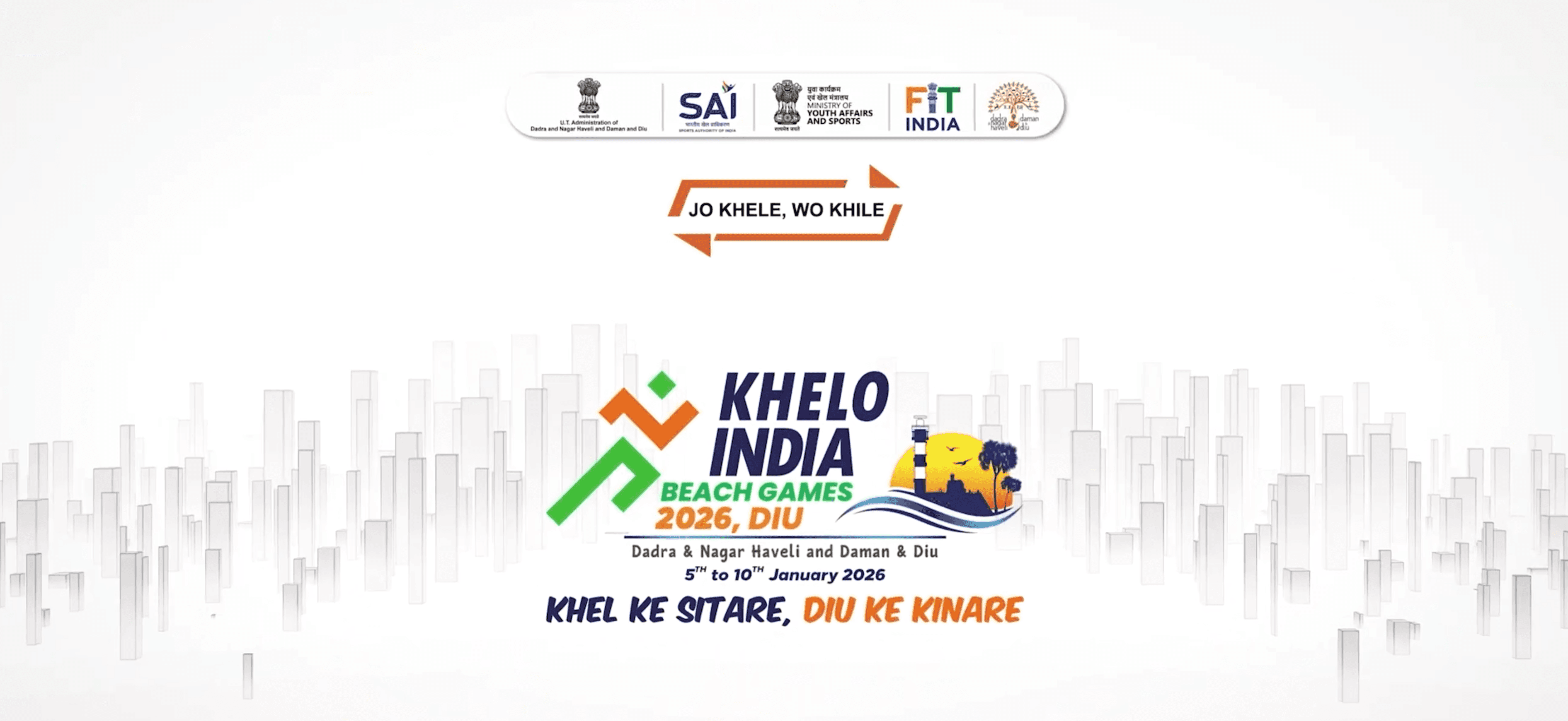 Official opening ceremony film for Khelo India Beach Games 2 in Diu, scripted and produced by Cinesta for Montu Electric Works under UT Administration.