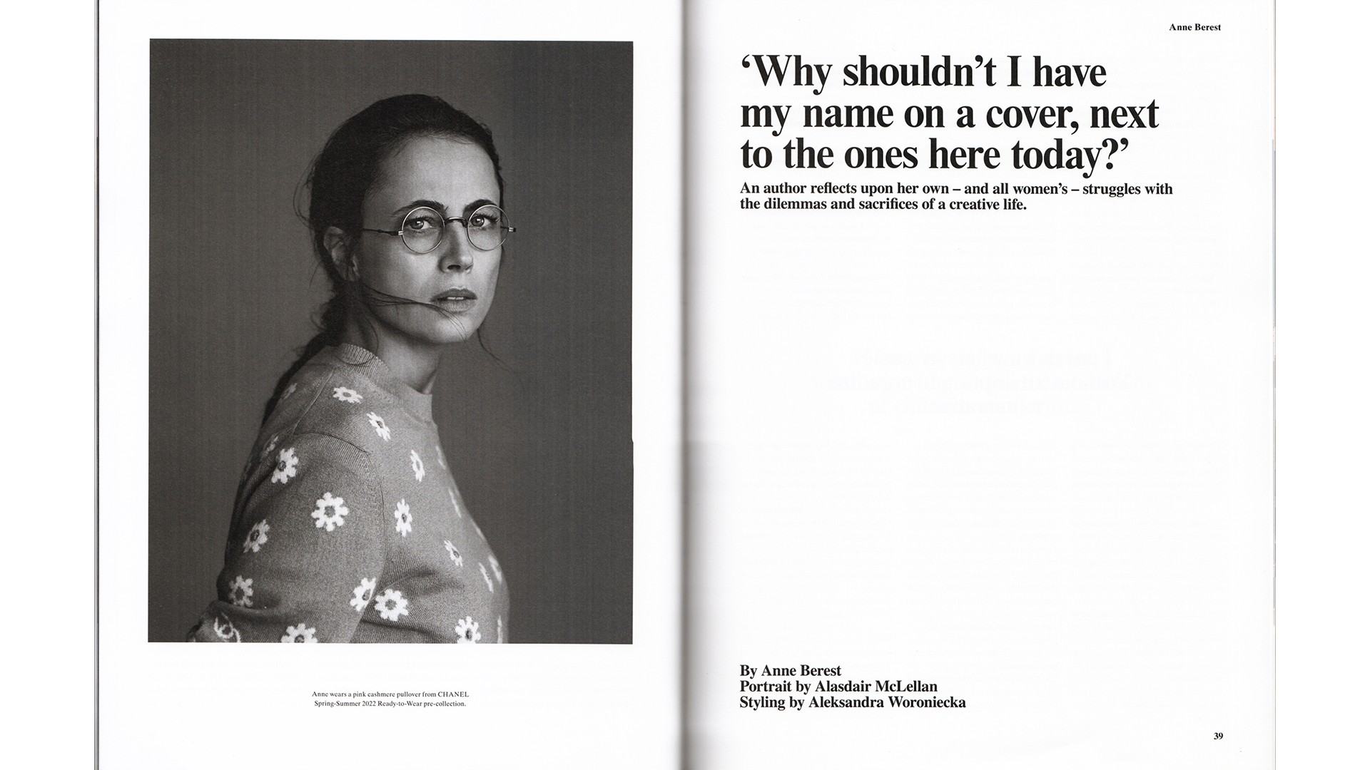 System Magazine Supplement Chanel Photographed by Alasdair McLellan Feautirng Keira Knightley and Charlotte Casiraghi